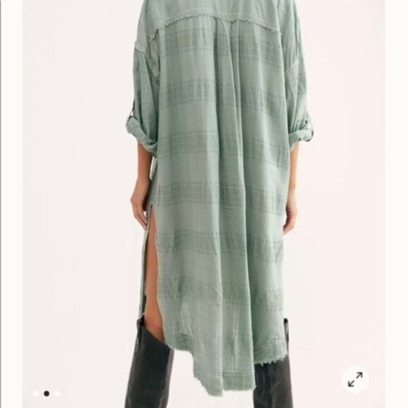 Free People Sahara Sounds Shirt Dress Small NWT - Picture 8 of 10